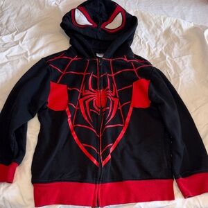 Marvel Kids Black & Red Spider Logo Hoodie Jacket